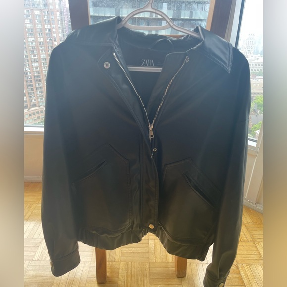 Zara Faux Leather Jacket - Picture 1 of 3